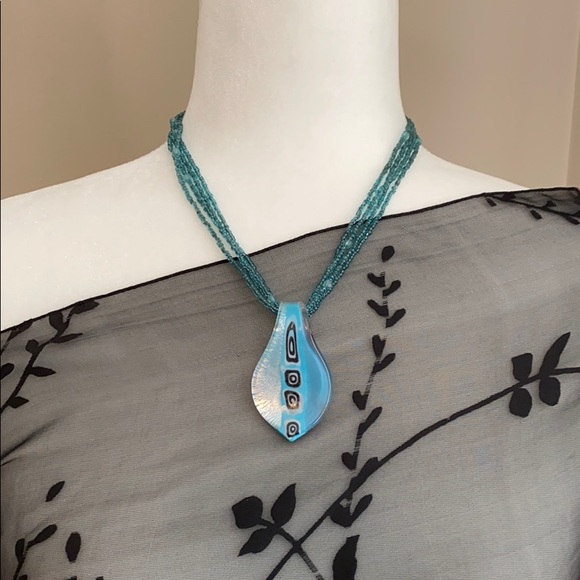 Glass beaded necklace - Picture 2 of 2